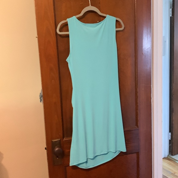 Michael Kors light blue tank top mini dress with ruched pleating in front 😍😍😍 - Picture 9 of 10